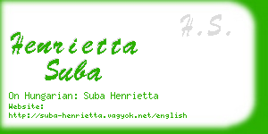 henrietta suba business card